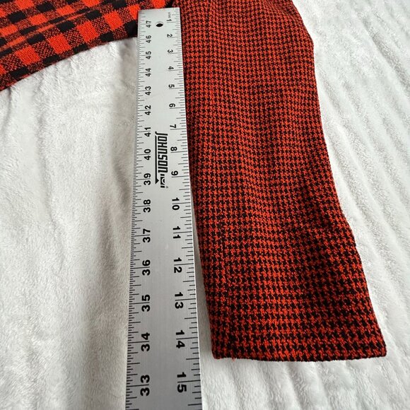 Vintage Ruty Paris Womens Gingham Checkered Button Front Jacket Coat Size 42 Red - Picture 8 of 10